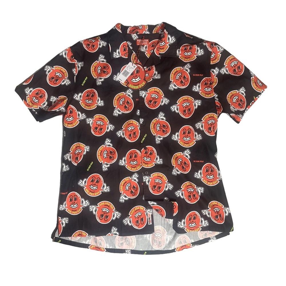 NWT Men’s Born Fly 3XL Casual Button Up Shirt AOP Fun Graphic Hawaiian MSRP‎ $68